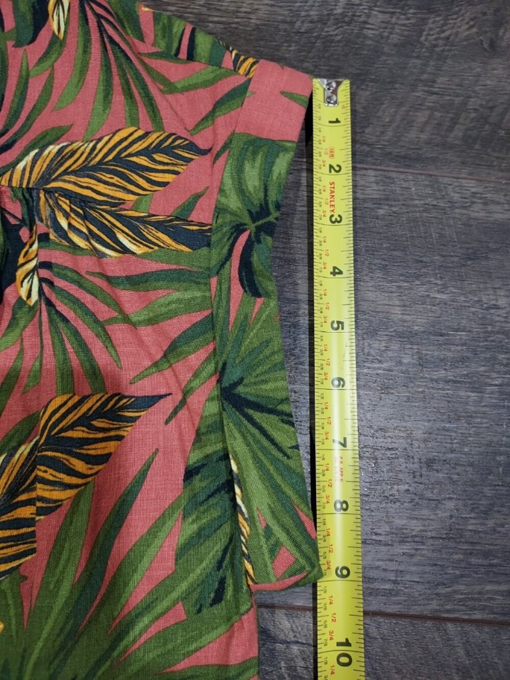 Rachel Roy Linen Rayon Floral Top L Pullover Sleeveless Button V Neck Beachcore - Picture 9 of 12